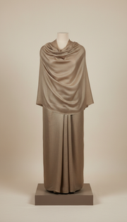 Stone taupe silk blend dupatta
